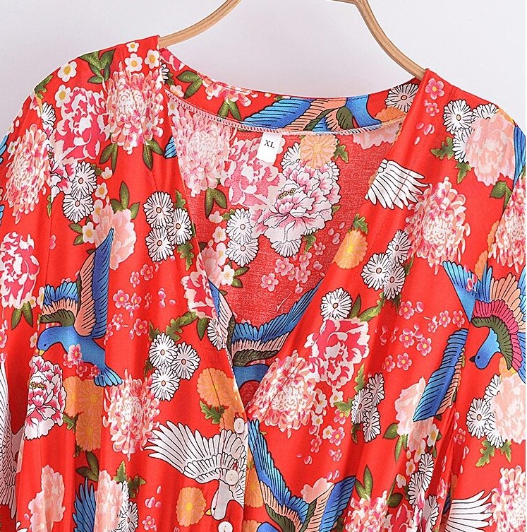 70s Floral Long Dress