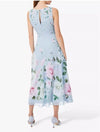 Vintage Floral Maxi Dress Blue