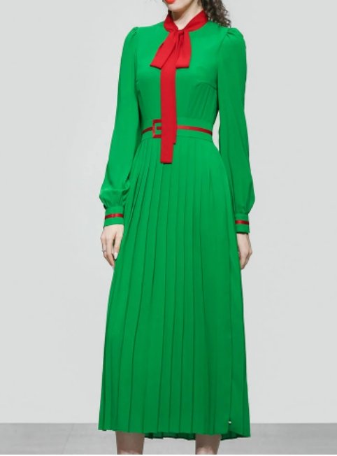 Vintage Long Sleeve Maxi Dress