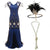 20s Style Maxi Dress Blue