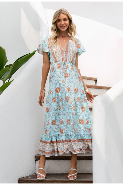 Bohemian Vintage Maxi Dress