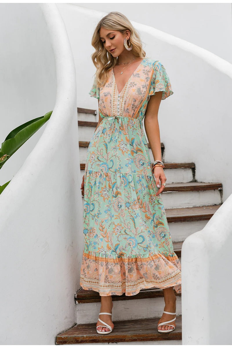 Vintage hippie maxikjole