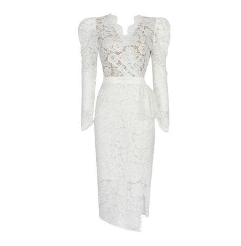 Vintage White Lace Wedding Dress