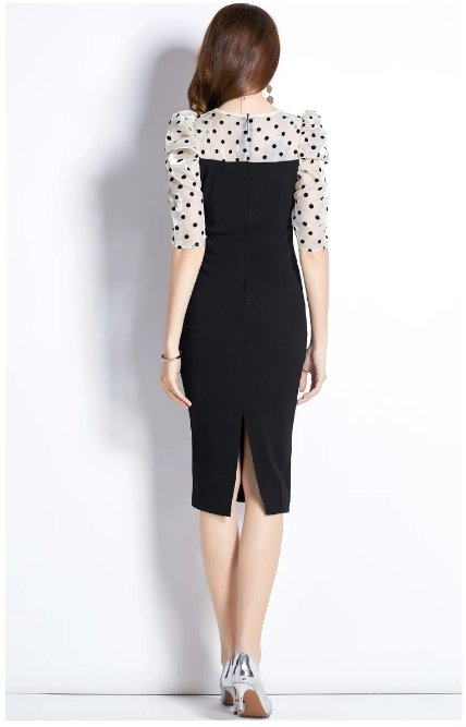 Vintage Polka Dot Midi Dress