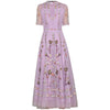 Mid-Length Dress Year 30 40 Purple