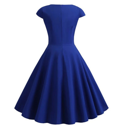 60s Bustier Dress Blue