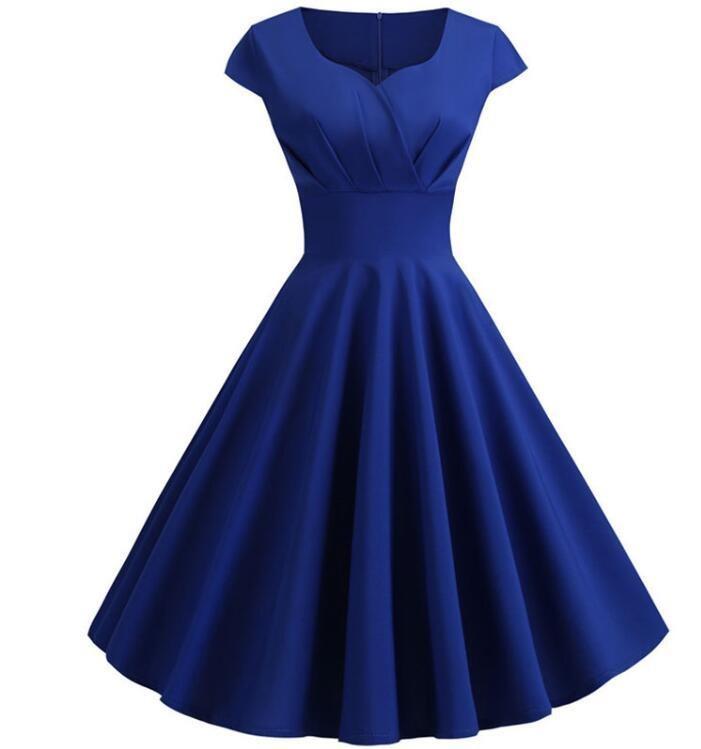 60s Bustier Dress Blue