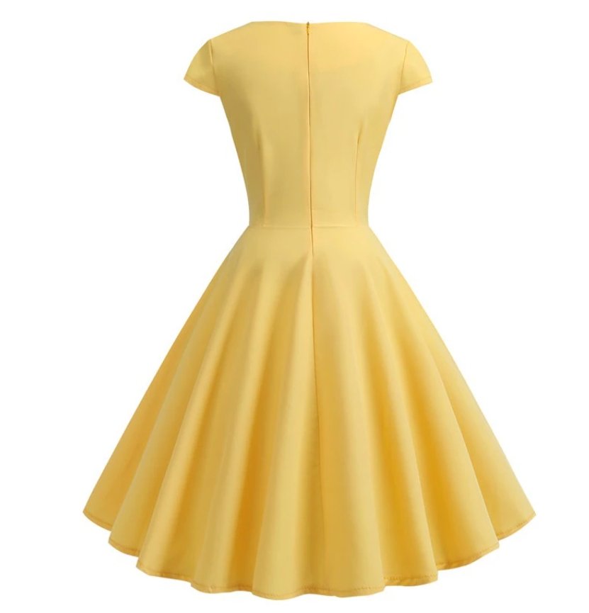 60s Bustier Dress Yellow