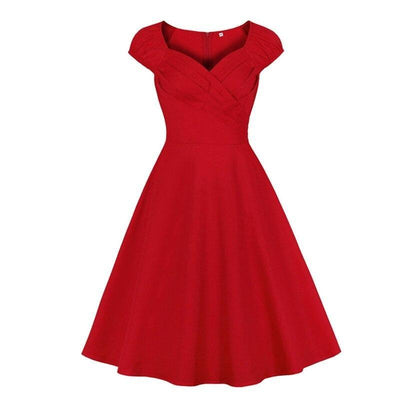 60s Bustier Dress Red