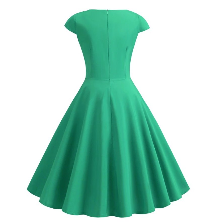 Green Vintage Midi Dress