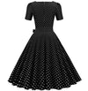 50s Black Polka Dot Dress