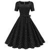 50s Black Polka Dot Dress