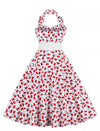 50s Skater Dress White