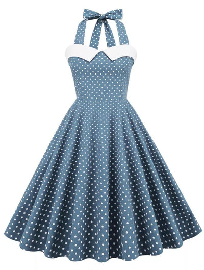 Skater Dress Blue z 50. rokov