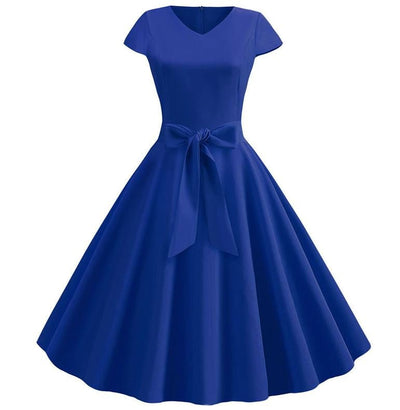 50s Pin Up Dress Blue