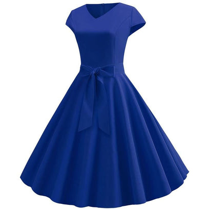 50s Pin Up Dress Blue