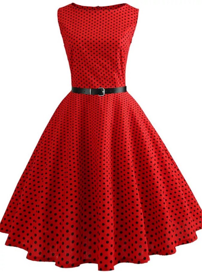 Red 50s Pin Up Dress