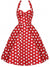 50s Red Polka Dot Pin Up Dress