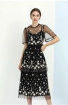 Retro 1940s Black Lace Dress