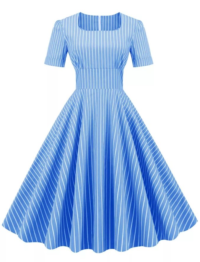 Retro 50s Dress Blue