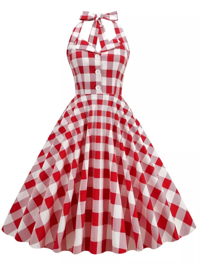 Retro 50s Dress Red