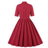 Burgundy 60s Retro Dress