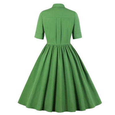 Green 60s Retro Dress