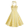 Checked Retro Dress Yellow