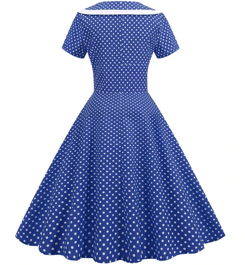 Blue Retro Bridesmaid Dress