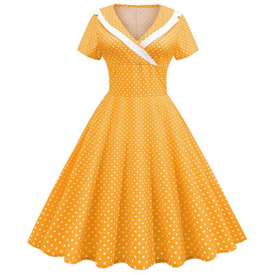 Yellow Retro Bridesmaid Dress