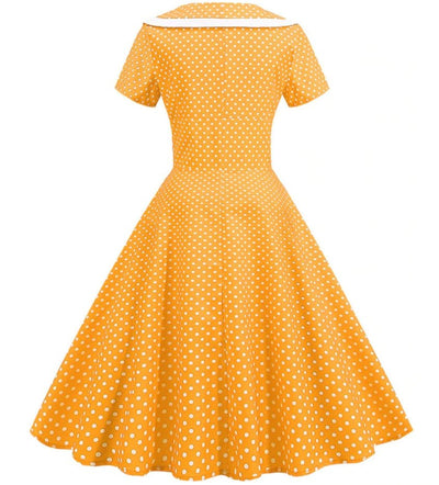 Yellow Retro Bridesmaid Dress