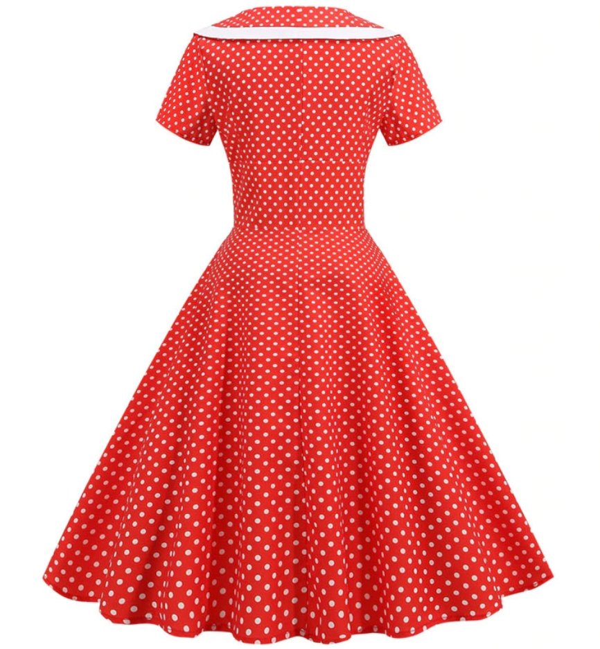 Red Retro Bridesmaid Dress