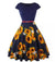 50s Rockabilly Dress Blue