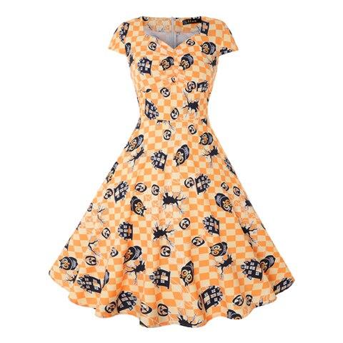 Halloween Gingham Rockabilly Dress