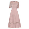 Broderie Anglaise 40s Pink Dress