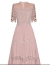 Broderie Anglaise 40s Pink Dress