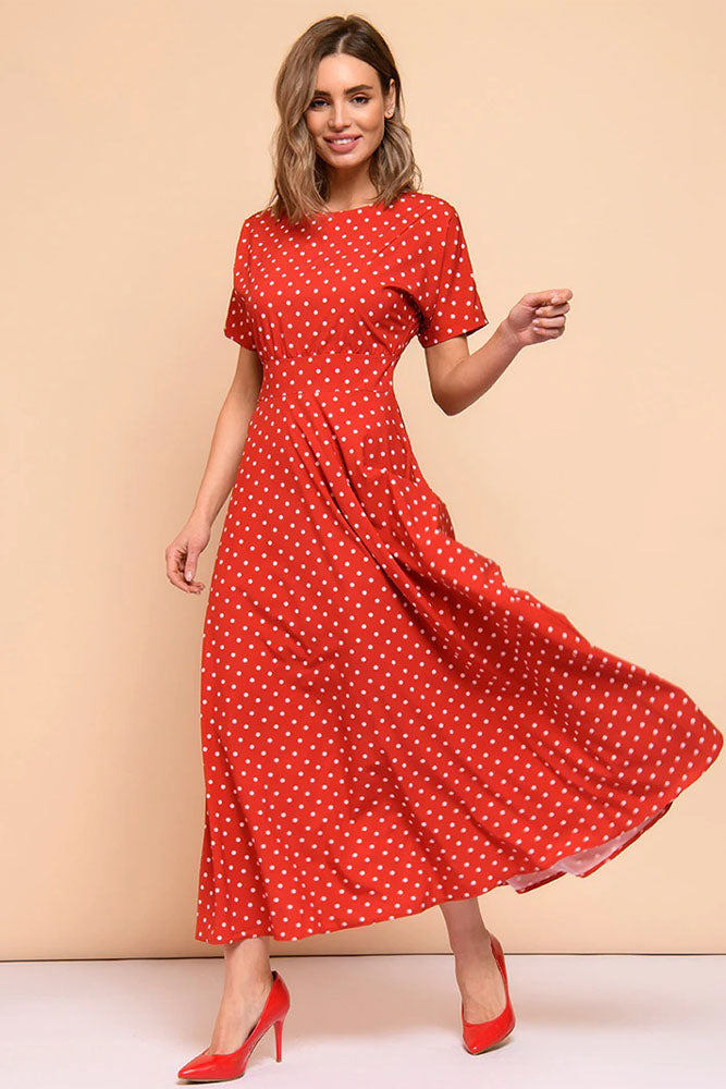Red Polka Dot Vintage Dress