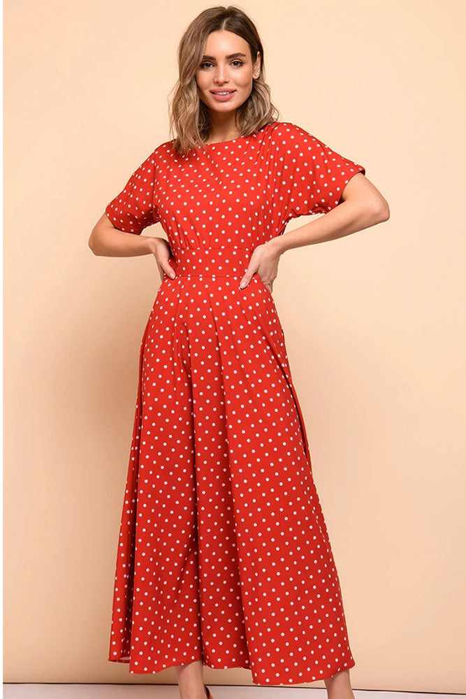 Red Polka Dot Vintage Dress