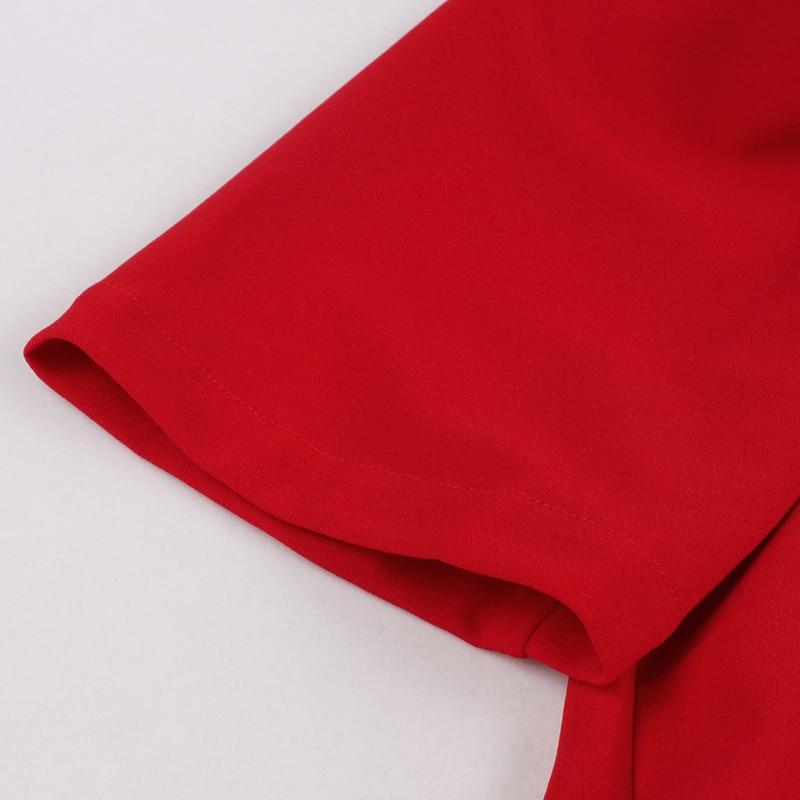 Wide Neck 50s Red Dress