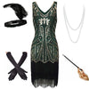 Green Gold 20s Party Dress