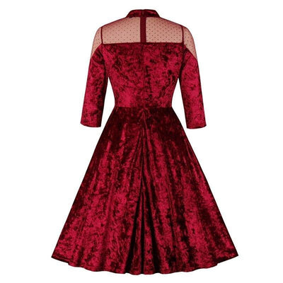 50s Velvet Party Dress