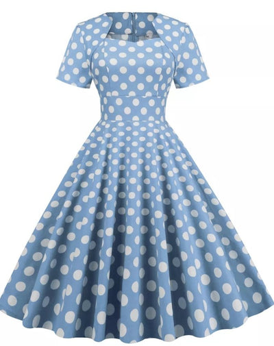 Vintage 50's Style Dress Blue