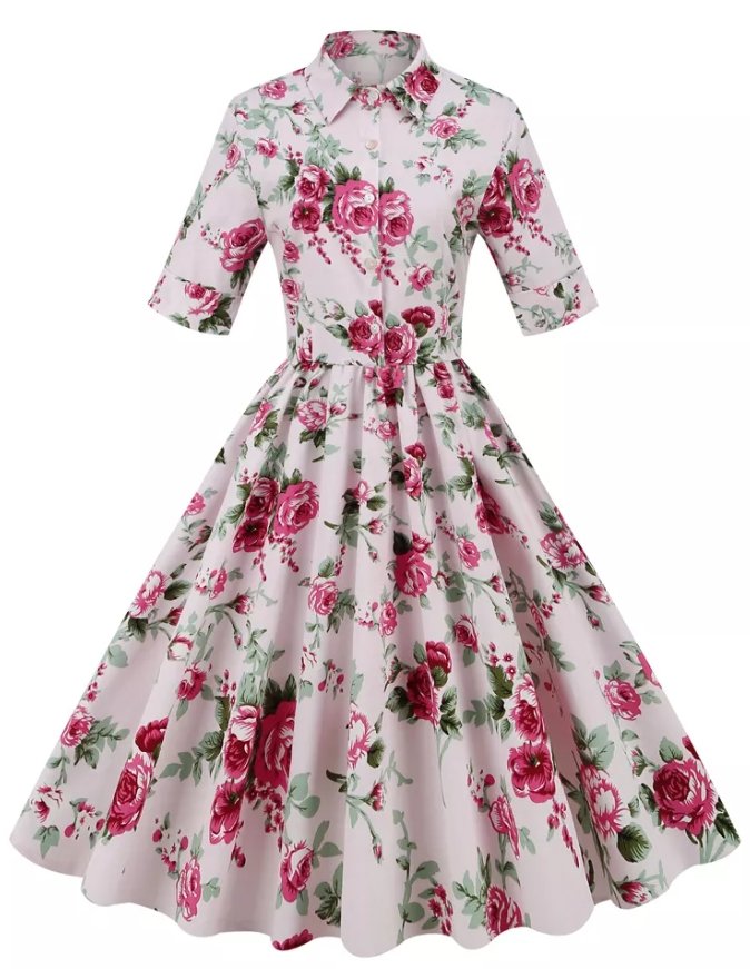 Vintage Roses 50&#39;er stil kjole