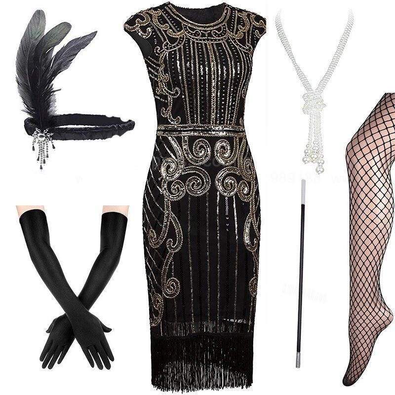Black 20s 30s Style Dress
