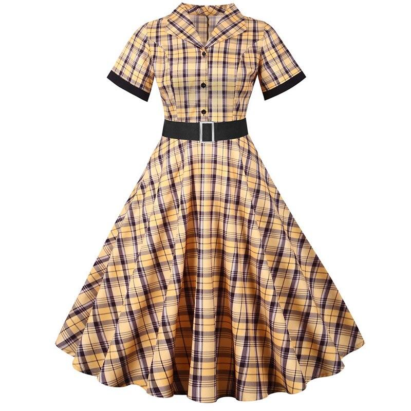 50s Style Dress Yellow