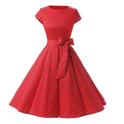 50s Style Dress Red