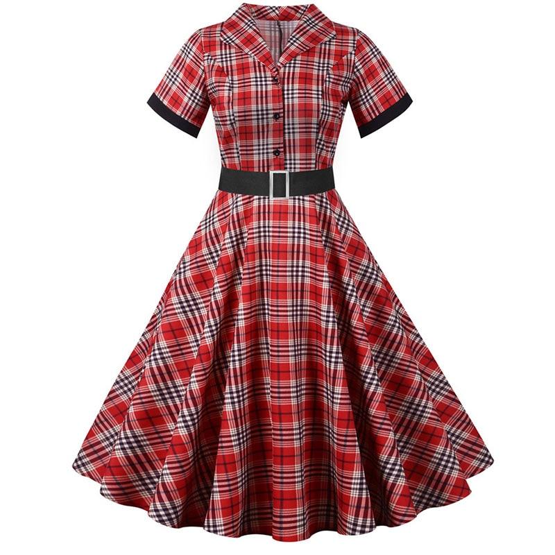 50s Style Dress Red