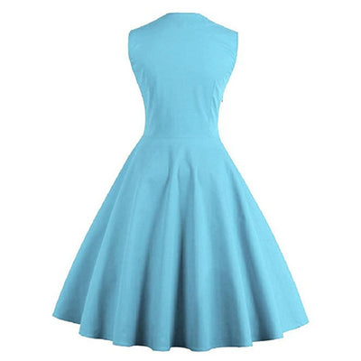 Women's 60s Style Dress Sky Blue