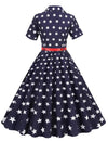 Women's 60s Style Dress Royal Blue