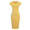 Women's 60s Style Dress Yellow